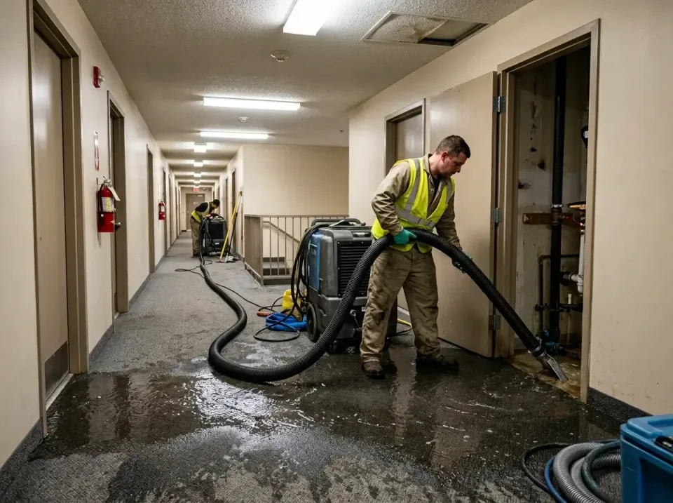 multi-unit-apartment-hallway-f-005 — frequently asked questions, Emergency Burst Pipe Water Extraction & Removal in River Pa…
